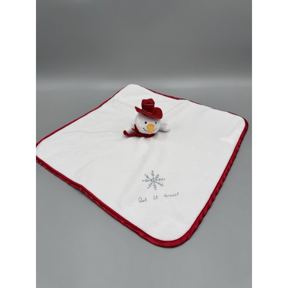 Carters Snowman Let It Snow Lovey Plush Baby Security Blanket